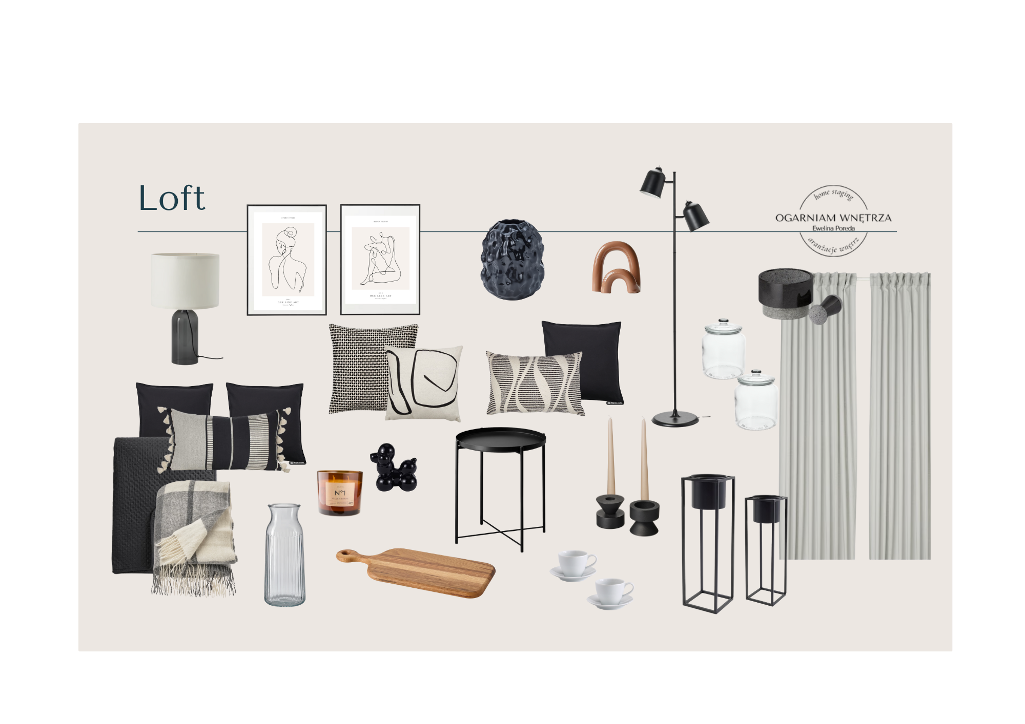 Zestawy - moodboardy (Plakat dwustronny (A3, orientacja pozioma))